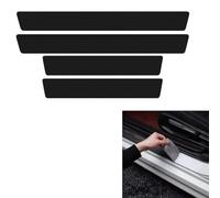 4 Pcs Car Door Sill Protector Strips for MG HS ZST ZS MG3 MG5 MG6 MG7 GT GS Hector EZS, Carbon Fiber Door Sill Kick Plate Protector Covers Interior Accessories
