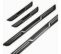 4 pcs Car Door Sill Protector Strips for MG MG4 2021 2022, Stainless steel Threshold Protective Film, Kick Plate Cover, Sticker Accessory,Carbon Fiber