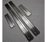 4 pcs Car Door Sill Protector Strips for NIS-san Qashqai J10 J11 2016-2022, Stainless Steel Auto Threshold Kick Plates Pedal Car Body Styling Decoration Accessory