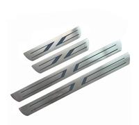 4 Pcs Car Door Sill Protector Strips For Nissan Townstar 2022-2024, Entrance Sills Plate Sticker Trim Non Slip Anti Scratch Decorative Accessories,Silver