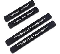 4 pcs Car Door Sill Protector Strips for Ren-ault Dacia Duster, Carbon Fiber Threshold Stickers Kick Plates Trim Film Auto Body Styling Accessory,White