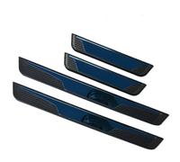 4 Pcs Car Door Sill Protector Strips For Toyota C-HR I 2016-2020, Welcome Pedal Kick Plates Scuff Guard Threshold Styling Decor Accessories,E/Blue