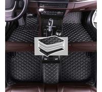 MBBROS 4 PCS Car Floor Mats for Range Rover Sport (L494) 2014 2015 2016 2017 2018-2021, Leather Auto Carpet All Weather Waterproof Non-Slip Carpet Floor Matts Interior Accessories,F Black Beige