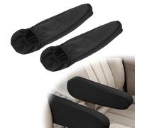 4 Pcs Car Front Seat Armrest Covers Cloth Fabric Arm Rest Covers for Car Universal Size Armrest Protectors Replacement Fit for SUV Truck Car Interior Accessories Black 2 Pairs