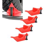 4 PCS Car Hose Guide, ABS Preventing Stucking Avoid Snagging Wear Proof Tire Hose Guard for Any Size of Tires for Parking Lots and Auto Repair Shops (Red)