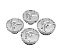 4 Pcs Car Hub Cap CoversAuto for Citroen C3 Cross Grand VTS C5 C1 C4 C6 C2 60mm, Car Wheel Center Hub Caps Replacement Compatible CoverWaterproof DustproofRim Centre Cover,Silver