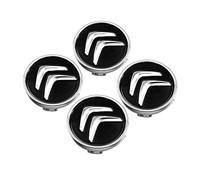 4 Pcs Car Hub Cap CoversAuto for Citroen C3 I Picasso 2013-2017 60mm, Car Wheel Center Hub Caps Replacement Compatible CoverWaterproof DustproofRim Centre Cover,Bla-ck