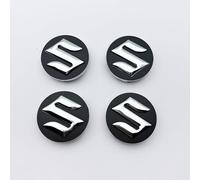 4 Pcs Car Hub Cap CoversAuto for Suzuki SX4 I 2009-2014, Car Wheel Center Hub Caps Replacement Compatible CoverWaterproof DustproofRim Centre Cover,Bla-ck-54mm