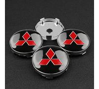 4 Pcs Car Hub Caps Covers for Mitsubishi ASX Outlander L200 EVO 60MM,Wheel Center Caps Hub Caps Dust Proof Waterproof Hub Cover Tyres Rims Accessories