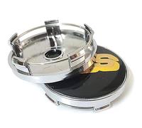 4 PCS Car Hub Centre Caps compatible with for BBS 56MM 60MM 65MM 68MM,60mm- black-gold
