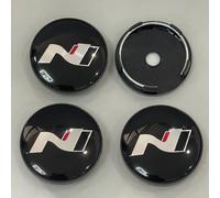 4 PCS Car Hub Centre Caps compatible with for Hyundai N LINE i30 i20 Sonata Accent Tucson Elantra Veloster 60mm,60mm-A