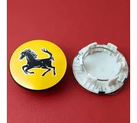 4 Pcs Car Hub Centre Caps for Ferrari 458 488 F12 SJ FF 430 55mm, Waterproof Wheel Covers DustProof Hub Caps Hub Cover Rim Caps Wheel Hub Cover Accessories