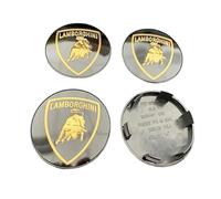 4 Pcs Car Hub Centre Caps for Lamborghini Urus Aventador Gallardo Huracan LP700 60mm, Waterproof Wheel Covers DustProof Hub Caps Hub Cover Rim Caps Wheel Hub Cover Accessories