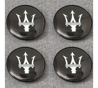 4 Pcs Car Hub Centre Caps for Maserati Ghibli Levante Quattroporte GC GTS GT SQ4 Q4 58mm, Waterproof Wheel Covers DustProof Hub Caps Hub Cover Rim Caps Wheel Hub Cover Accessories,A