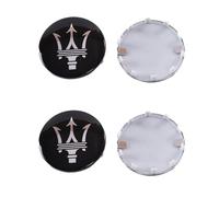 4 Pcs Car Hub Centre Caps for Maserati Ghibli President 60mm, Waterproof Wheel Covers DustProof Hub Caps Hub Cover Rim Caps Wheel Hub Cover Accessories,A