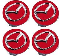 4 PCS Car Hub Centre Caps for Mazda 2 3 6 MX-5 MX-30 CX-3 CX-8 56mm,Waterproof Dust Proof HubCaps Protector Centre Badges logo Wheel Covers Tyre Rim Exterior Accessories,Red