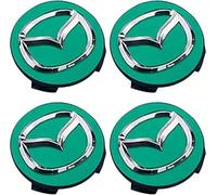 4 PCS Car Hub Centre Caps for Mazda 2 3 6 MX-5 MX-30 CX-3 CX-8 56mm,Waterproof Dust Proof HubCaps Protector Centre Badges logo Wheel Covers Tyre Rim Exterior Accessories,Green