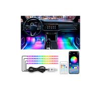 4 PCS Car Led Lights Interior,Car RGB Ambient Lights with App Control,Cars Foot Well Light with Music Sync