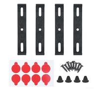 4 Pcs Car License Holder, Frameless Mounting Bracket Set, Sturdy Weather Resistant Design with Pre-Drilled Holes for Secure Display Black(Plastic)