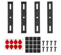 4 Pcs Car License Plate Holder, Number Plate Holder Frameless, Weather-Proof Frameless License Plate Frame, Frameless Clip Number Holder for licence plates, 16 pcs 4mm Eva pads, not for Austria / 3D