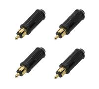 4 PCS Car Lighter Socket Plug, 12V Male Plug Adapter for BMW Motorcycle & European 12V Socket, Replacement Car Lighter Plu/g,DIN/Hella Ciga/rette Lig/hter Adapter Compatible (Black)