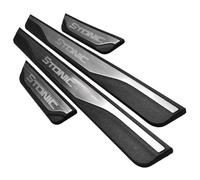 4 Pcs Car Outer Door Sill Protector Kick Plates for Kia Stonic 2017-2019, Stainless Steel Scuff Pedal Guard Cover Threshold Trim Non-Slip Anti-Scratch Car Decoration Accessories