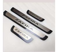 4 Pcs Car Outer Door Sill Protector Kick Plates for Opel Zafira Tourer A C Vauxhall Zafira B, Stainless Steel Scuff Pedal Guard Cover Threshold Trim Non-Slip Anti-Scratch Car Decoration Accessories