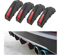 4 Pcs Car Rear Bumper Lip Diffuser for RENAULT Wind Convertible (2010-2026), Car Lower Spoiler Valance Lip, Rear Bumper Splitter Lip Wing,Red