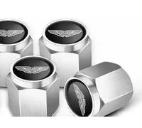 4 Pcs Car Tire Air Valve Caps for Aston Martin Valkyrie, Auto Wheel Tyre Dust Stems Cover With Logo Emblem Waterproof Dust Proof,F