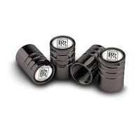 4 Pcs Car Tire Valve Stem Caps for Rolls-Royce Dawn Silver Bullet Collection, Leak Proof and Corrosion Resistant Alloy Valve Caps Tyre Dust Covers with Logo,Black B