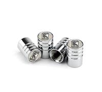 4 Pcs Car Tire Valve Stem Caps for Rolls-Royce Phantom VII 2003-2017, Leak Proof and Corrosion Resistant Alloy Valve Caps Tyre Dust Covers with Logo,Silver B