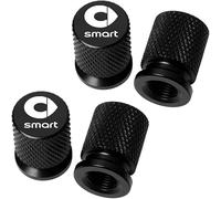 4 Pcs Car Tire Valve Stem Caps for Smart #3 2023 2024 2025, Leak Proof and Corrosion Resistant Alloy Valve Caps Tyre Dust Covers with Logo,Black