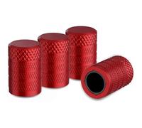 4 Pcs Car Tyre Dust Valve Caps for RENAULT Clio II Hatchback(BB,CB) (1998-2016), Wheel Dust Cover, Stem Dust Cover Caps for Car, Tyre Wheel Hub Caps, Screw-On,Red