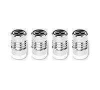 4 Pcs Car Tyre Valve Caps for Mazda CX-3 2018-2023 Dust-Proof Stem Dust Leakproof Air Covers Easy-Grip Screw-On Caps Tire Cap Accessories,normal-Silver