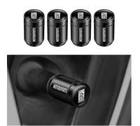 4 PCS Car Tyre Valve Stem Caps for Rolls-Royce Silver Spirit 1980-1997,Tire Air Caps Valve Cove Valve Caps Corrosion Resistant Leak-Proof Dust Caps Car Tyre Rim Accessories,A-Black