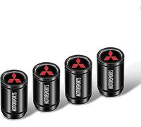 4 Pcs Car Valve Caps for Mitsubishi,sturdiness and durability Corrosion Resistant Valve Stem Caps Dust Caps fit protecting Tyres Rims Accessories