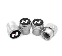 4 Pcs Car Valve Caps Tire Air Caps Dust Cover, for Hyundai N Line i20 i30 Sonata Tucson Azera Elantra Veloster Kona NLine Accessories,B