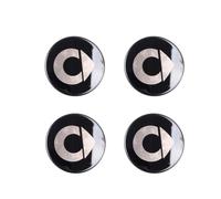 4 pcs Car Wheel Centre Hub Caps for Smart Fortwo Forfour 450 451 453 58 mm, with Car Logo Tyre Center Cover Wheel Stickers Modification Emblem Styling Accessories