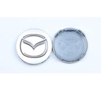 4 Pcs Car Wheel Hub Caps Caps for Mazda 2 3 5 6 MX5 MX30 CX30 CX5 CX50 CX 7 8 9 60mm Wheel Hub Caps Wheel Caps Hub Caps with Logo Center Rim Cap,B Silver