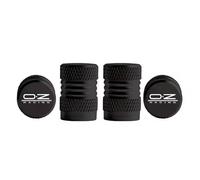 4 pcs Car Wheel Tire Valve Caps aluminium alloyCover Waterproof Dust-Proof for OZ O.Z Racing Fiat abarth,Black