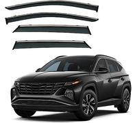 4 Pcs Car Wind Deflectors for Hyundai Tucson (LWB) MK4/NX4 2021 2022 2023, Front Rear Side Window Visor Rain Smoke Guards Car Accessories