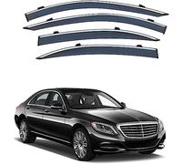 4 Pcs Car Wind Deflectors for Mercedes Benz S Class L MK6-W222 2014-2018 2019 2020, Front Rear Side Window Visor Rain Smoke Guards Car Accessories