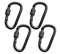 4 Pcs Carabiner Clip, Aluminum Alloy Key Chain Clip Hook, D Shape Hook, Spring-Loaded Gate Carabiner Clips for Outdoor Gym Hammock Backpack Camping Hiking & Fishing