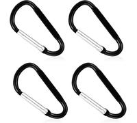 4 Pcs Carabiner Clip Small, D Ring Clip Hook Karabiner, Key Ring Clips,Small Carabiner, Mini Keyring for Outdoor, Fishing, Hiking, Traveling