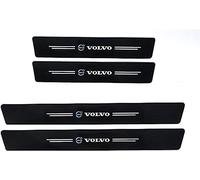 4 Pcs Carbon Fiber Car Door Sill Protector Cover Pedal for Volvo XC40 XC60 XC90 V90 V60 S90 S60 2016-2020 2021 2022, Welcome Pedal Kick Plates Scuff Guard Non Slip Sticker Trim Decoration Accessory