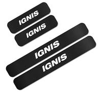 4 Pcs Carbon Fiber Car Door Sill Protector for Suz-uki Ignis, Welcome Pedal Guard Kick Plates Threshold Cover Trim Stickers, Non-Slip Auto Door Edge Protector Decoration Accessories