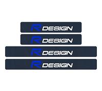 4 Pcs Carbon Fiber Car Door Sill Protector for Vo-lvo Rdesign XC90 S60 XC60 V70 S80 S40 V50 V40 V60 C30 S70, Welcome Pedal Scuff Guard Non-Slip Auto Styling Decoration Accessory