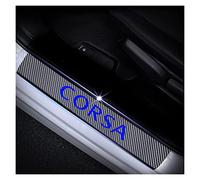 4 Pcs Carbon Fiber Car Door Sill Protector Stickers for Op-el Corsa, Welcome Pedal Kick Plates Scuff Guard Non-Slip Auto Styling Accessories