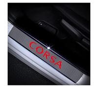 4 Pcs Carbon Fiber Car Door Sill Protector Stickers for Op-el Corsa, Welcome Pedal Kick Plates Scuff Guard Non-Slip Auto Styling Accessories