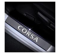 4 Pcs Carbon Fiber Car Door Sill Protector Stickers for Op-el Corsa, Welcome Pedal Kick Plates Scuff Guard Non-Slip Auto Styling Accessories